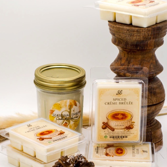 You've GOT to TRY THIS! Spiced Crème Brûlée Organic 6 cube Candle Wax Melts - Picture 1 of 2